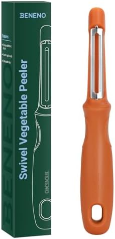 Beneno Swivel Vegetable Peeler, Smooth Peeling Potato Peeler, Orange