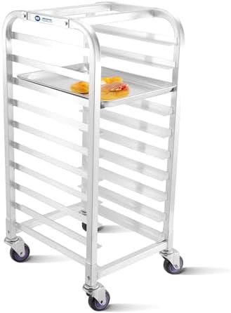 BIEAMA 10-Tier Sheet Pan Rack, NSF Aluminum Bun Pan Rack