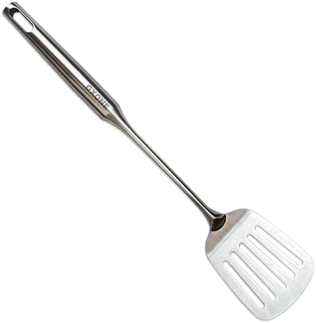 Slotted Turner & Spatula for Cast Iron Skillet Grilling Cooking