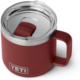 YETI Rambler 14 oz Ceramic Lined Stackable Mug, Stag Red