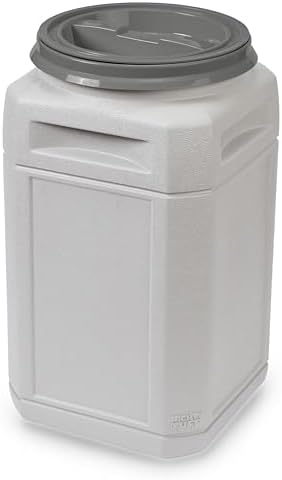 Mighty Tuff Airtight Dog Food Storage Container – 13 Gal, up to 54 lb Capacity – Cat and Dog Food Container with Twist Lid & Handles – BPA-Free, Made in USA