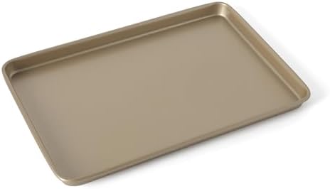 Martha Stewart Gallen 15 x 10 Inch Nonstick Carbon Steel Cookie Sheet – Champagne, Durable Bakeware for Even Baking and Easy Cleanup