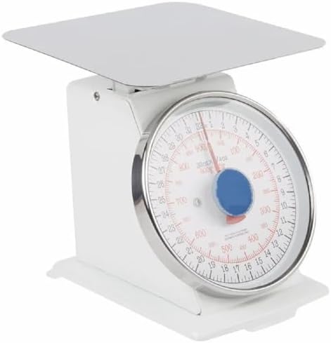 TrueCraftware- 2 lb. Mechanical Kitchen Flat Platform Weighing Food Scale- Heavy Duty Portion Control Mechanical Kitchen and Food Scale Industrial Dial Scale for Kitchens and Restaurants