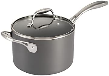 Tramontina OnyxPro Hard Anodized Non Stick 4-Quart Large Sauce Pan with Lid