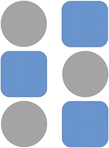 Leezmark 6pcs Jar Openers, Rubber Jar Opener Gripper Pads Kitchen Coasters Multi-function Jar Opener for Seniors with Arthritis Weak Hands(Gray, Blue)