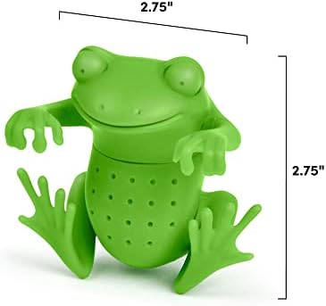 Genuine Fred, TEA FROG, Frog Reusable Silicone Tea Infuser, Green, Fun Gift for Tea Lovers, Clever Kitchen Gadget