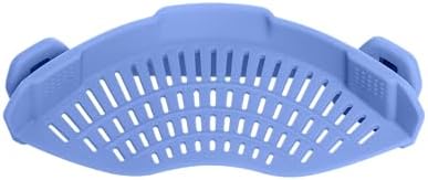 AUOON Pot Strainer Clip on Silicone, Large 10.45 x 4.33 in, Blue Velvet