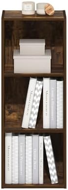 Furinno LUDER Book Shelf, 3-Cube Bookshelf, Bookcase with Open Shelves, 9.3 x 12 x 31.5, Easy Assembly, for Living Room, Bedroom, Home Office, Amber Pine