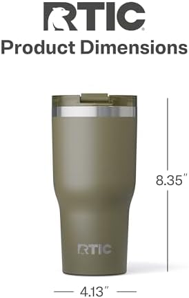 RTIC 30oz Essential Tumbler with Lid, Ceramic Lined, Olive