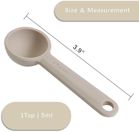 1PCS 1tsp(5ml) Silicone Measuring Spoon