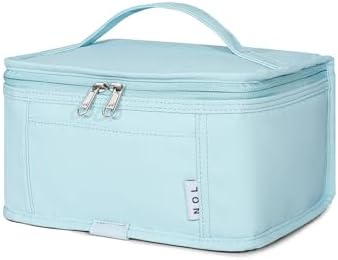 NOL Small Lunch Bag Mini Lunch Box Insulated Lunch Bag for Men/Women Leakproof Cooler Tote Bag Lightweight Nylon Waterproof Lunch Box For Work, Light blue
