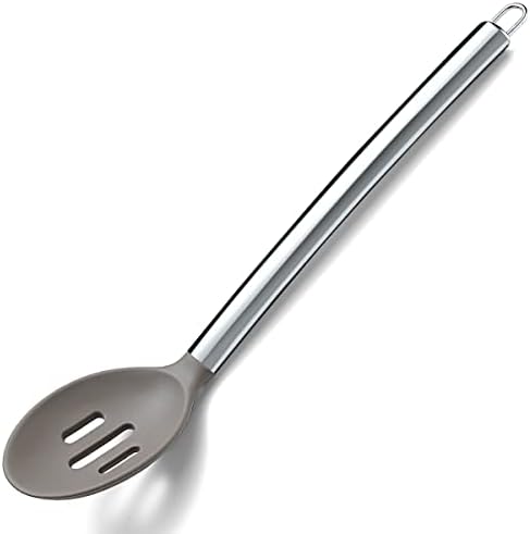 Berglander Cooking Spoon, Non-stick Silicone Slotted, Basting Spoon For Cooking, Kitchen Serving Dishwasher Safe, Easy to Clean
