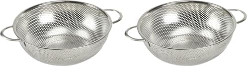Chef Craft Select Microperforated Colander, 2.5 quart, Stainless Steel (Pack of 2)