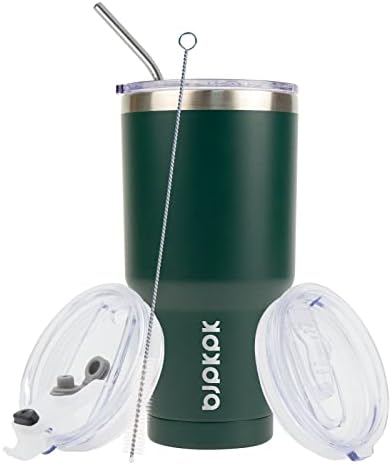 BJPKPK 30 oz Tumbler with Lid and Straw, Insulated Stainless Steel Cup