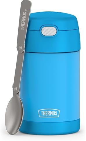 THERMOS FUNTAINER Food Jar with Spoon, 16oz, Denim Blue