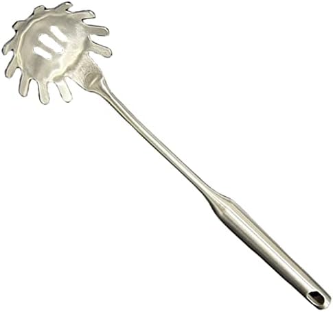 Pasta Spoon Server 304 Stainless Steel Slotted Spaghetti Ladle Kitchen Colander and Strainer Scoop Cooking Utensils Heat Proof Strong Sturdy Easy to Clean