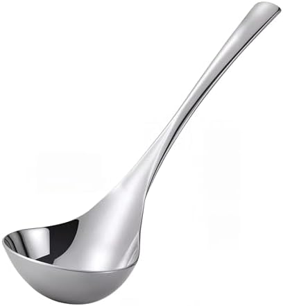Small Ladle Spoon for Gravy, 8" 304 Stainless Steel Ladle with Hollow Handle,1-Pack