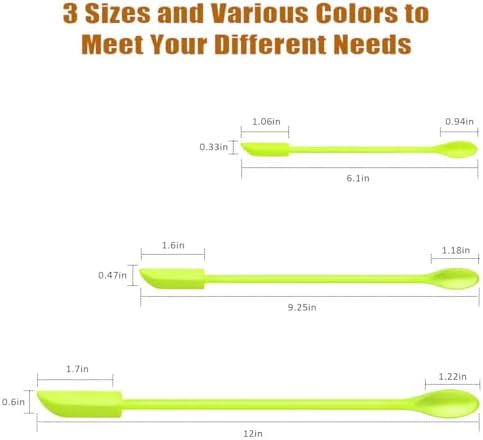 Silicone Spatula Set 6Pcs, Mini Jar Scraper for Makeup & Food