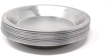Pie Plate Aluminum Metal 8 Inch Pan - Set of 10
