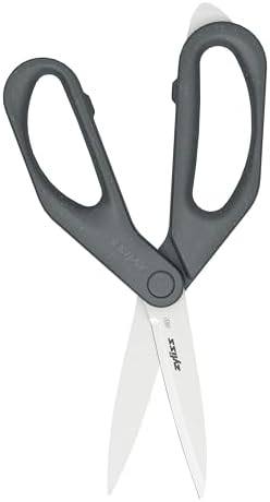 Zyliss Household Scissors – Multi-Purpose Stainless Steel Kitchen & Home Shears with Built-in Box Cutter – Wheat Straw Handle, Dishwasher Safe, Everyday Cutting Tool, 5-Year Guarantee