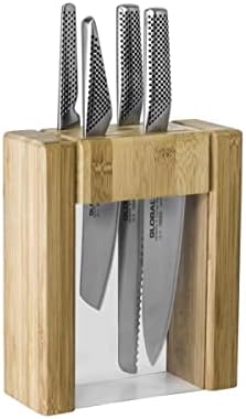 Global Teikoku 5 Piece Stainless Steel Knife Block Set