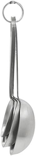 Lindy's MPC4 4-Piece Stainless Steel Measuring Scoop Set,Silver, 9 inches long