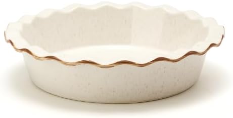 Ceramic Pie Pan for Baking[10.6 inch],Reusable NonStick Ceramic Baking Dish