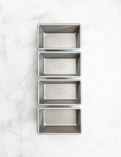 USA Pan Bakeware Nonstick Mini Loaf Pan, Set of 4, Aluminized Steel