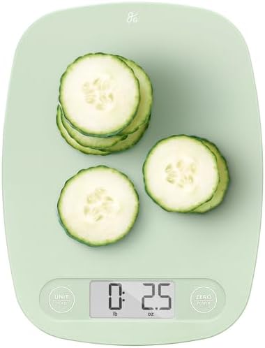 Greater Goods Food Scale, Slim & Compact Build, 1g Precision (Sage Green)