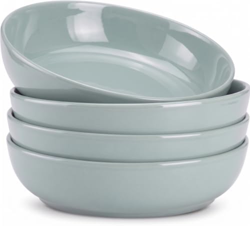 KooK Pasta Bowls, For Soups & Salads, Set of 4, 40 oz, Casper Blue