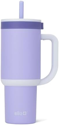 Ello Oasis 24oz Insulated Stainless Steel Tumbler with Straw,Twilight Blush