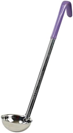 Winco 4 oz Red Stainless Steel Ladle