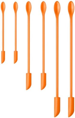 Silicone Spatula Set 6Pcs, Mini Jar Scraper for Makeup & Food