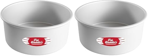 Fat Daddio's Anodized Aluminum Round Cake Pan, 9 x 4 Inch (Pack of 2)