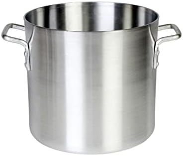 TrueCraftware- 12 qt. Aluminum Stock Pot with Riveted Handles 4mm Thickness- Multipurpose Pot Cookware Large Stockpot Stew For Cooking Simmering Soup Seafood Stock Home Kitchen Restaurant