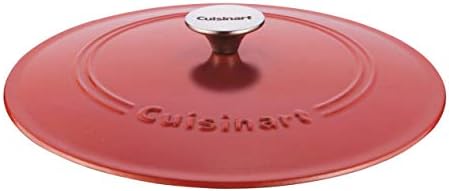 Cuisinart Chef's Classic Enameled Cast Iron Dutch Oven with Lid, Porcelain Enameled Interior, Oven Safe, Induction Compatible, 12-Inch, Chicken Fryer, Peony Pink