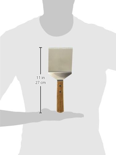 Winco TN46 Blade Steak/Burger Turner4-Inch by 3.75-Inch,Stainless Steel, Brown,Medium