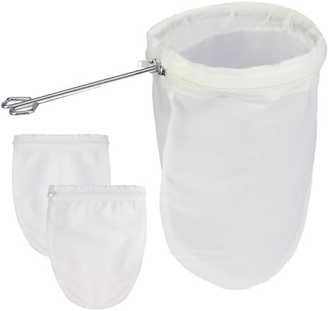 Fine Mesh Strainer, 3Pcs Cloth Strainer Bags with Steel Handle