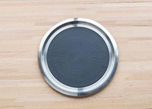 Service Ideas Tray, Built in Non-Slip Rubber Inserts, 14", Stainless Steel