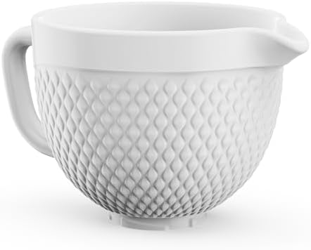 HOZODO Ceramic Mixer Bowl for KitchenAid Tilt-Head Stand Mixers, 5-Qt
