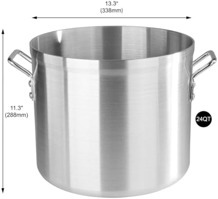 New Star Foodservice 24 Qt Aluminum Stock Pot, No Cover
