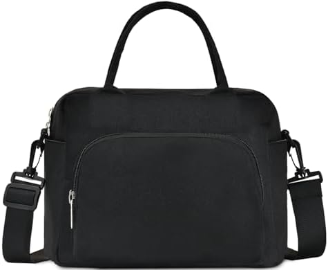 GASSDA Lunch Box for Women Insulated Lunch Bag Women Adult Cute Lunch Bags Reusable Lunchbox Cooler Tote Bag for Work Picnic (Black)