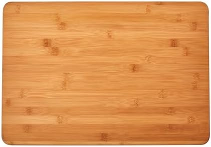 Farberware Extra-Large Wood Cutting Board, Reversible Chopping Board for Kitchen Meal Prep and Serving, Charcuterie Board, 14.17-Inch x 20.08-Inch, Bamboo