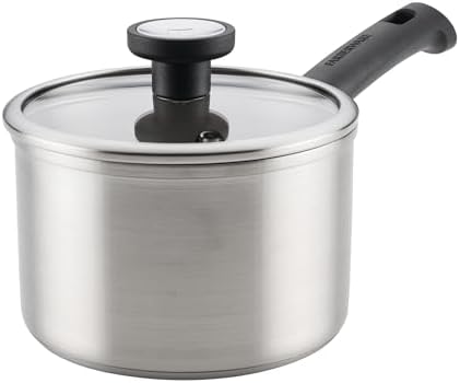 Farberware TrueCook Stainless Steel Saucepan with Lid, 2-Quart