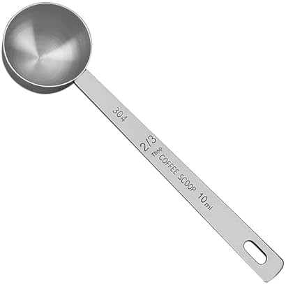 Teaspoon Measuring Spoons, 10mL (10 cc | 1/3 oz) Stainless Steel Teaspoon Scoop, Long Handle Metal Measuring Spoons for Cooking,Baking (0.35 OZ)