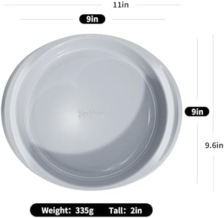 9 Inch Nonstick Round Cake Pan with Handle, Ceramic Coating PFOA PFAS PTFE Free, Aluminized Steel, Oven Safe 550°F, Dishwasher Safe, For Layer Cakes Cheesecakes and Brownies (Cream)