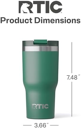 RTIC 20oz Essential Tumbler with Lid, Ceramic Lined, Pine Tree
