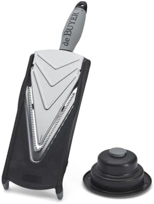 DeBuyer Konra Axis Mandoline Stainless Steel Food Fruit Veg Slicer in Black