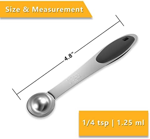 2PCS 1/4Tsp(1.25ml) Measuring Spoon, Stainless Steel Measure Scoop