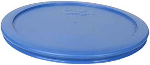 Pyrex 7203 Glass Bowls & 7402-PC Marine Blue Lids (2-Pack) - Made in USA